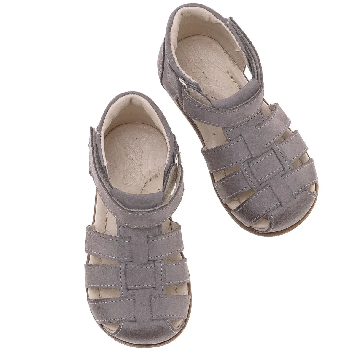 (1093-6) Emel grey closed sandals