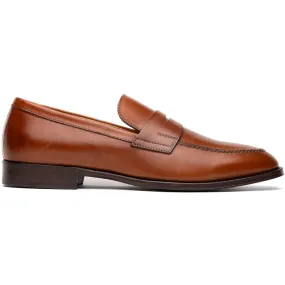 15-200-RST ROMA Calfskin Penny Loafer, Rust