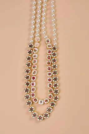 2 Layered Kundan And Pearl Mala