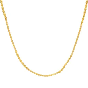 22K Yellow Gold Beaded Chain (14.7gm)