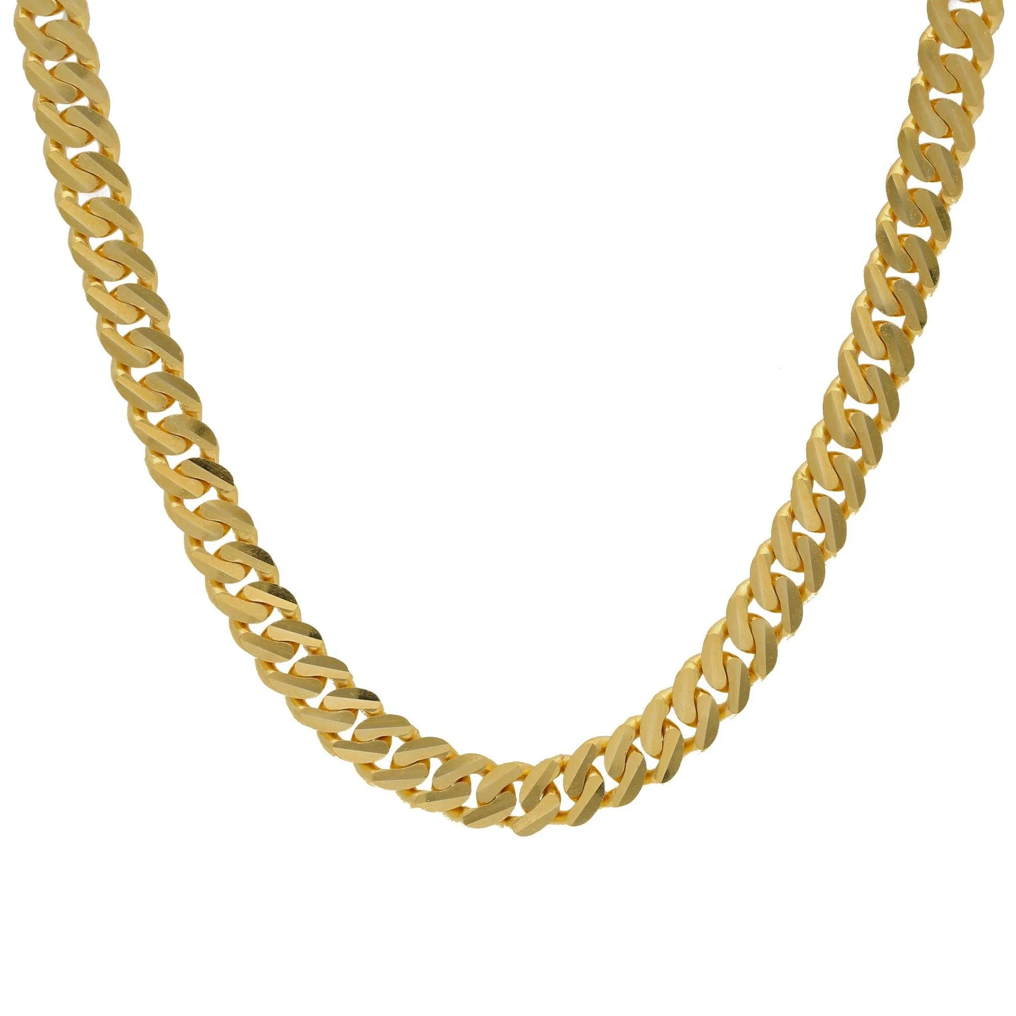 22K Yellow Gold Cuban Chain, Length 24 inches