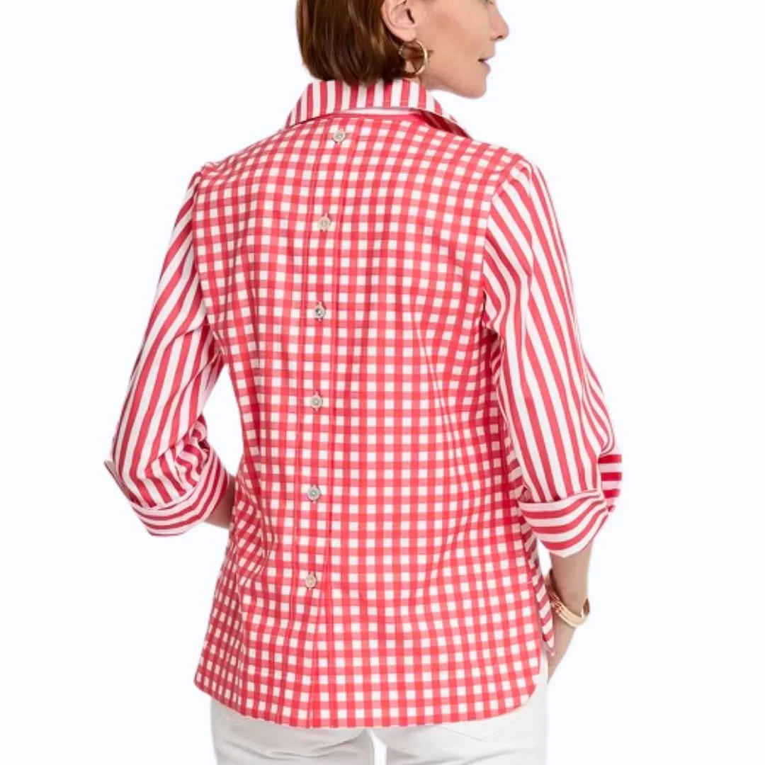 3/4 Sleeve Stripe Shirt