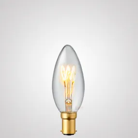 3W Candle Tre Loop LED Bulb B15 in Extra Warm