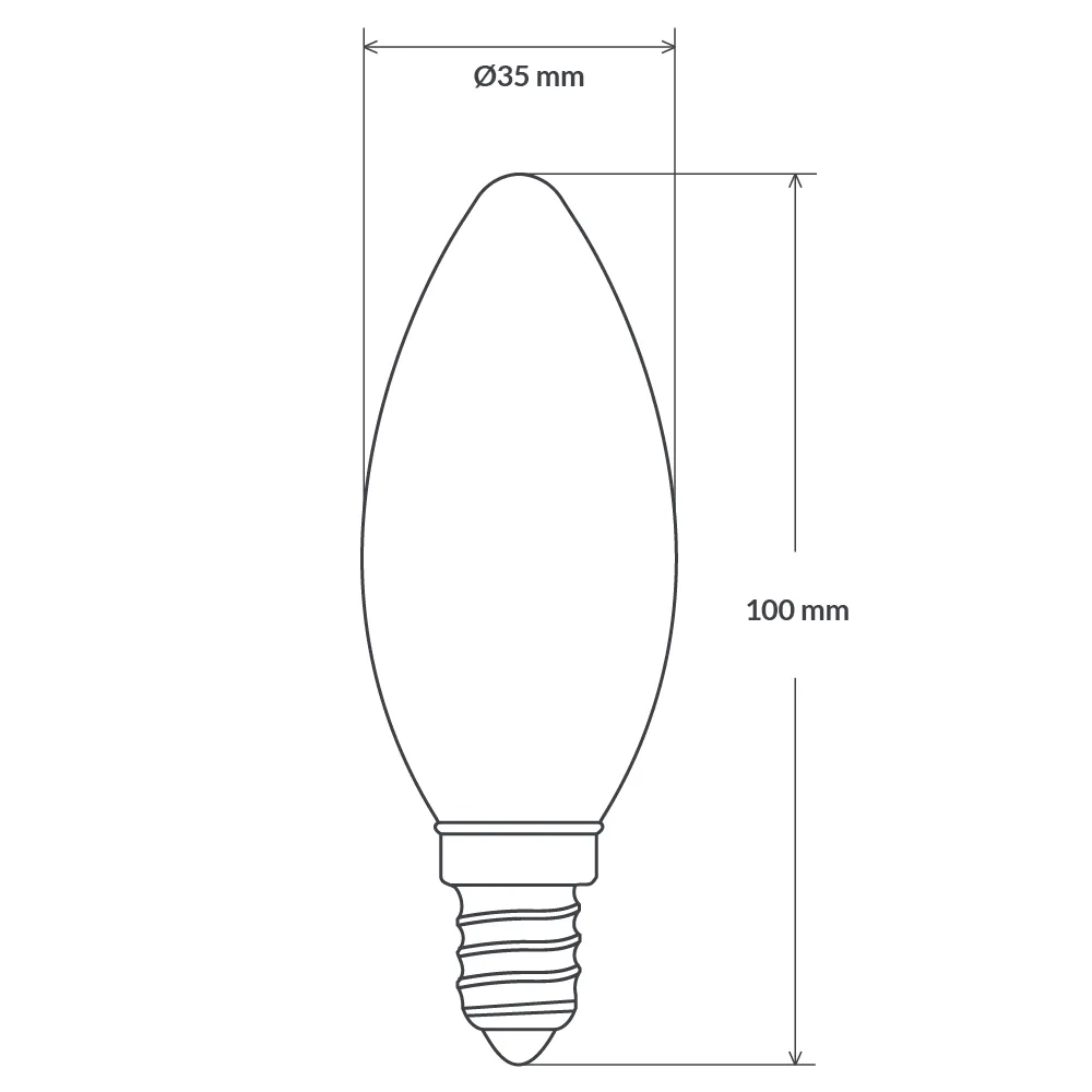 3W Candle Tre Loop LED Bulb E14 in Extra Warm