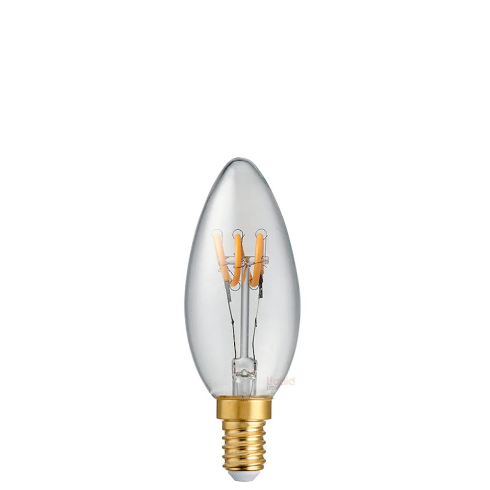 3W Candle Tre Loop LED Bulb E14 in Extra Warm