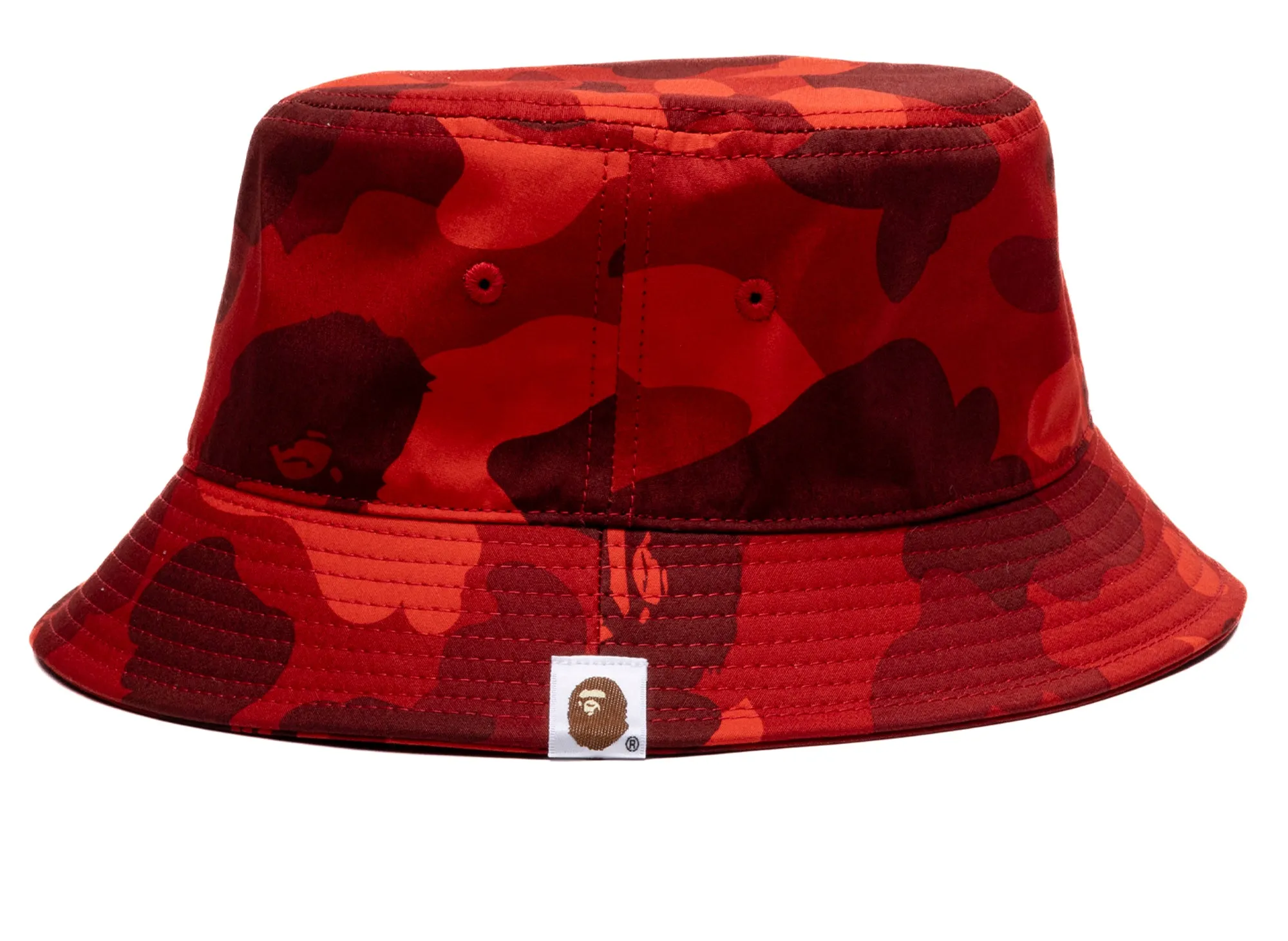 A Bathing Ape Color Camo Bucket Hat in Red