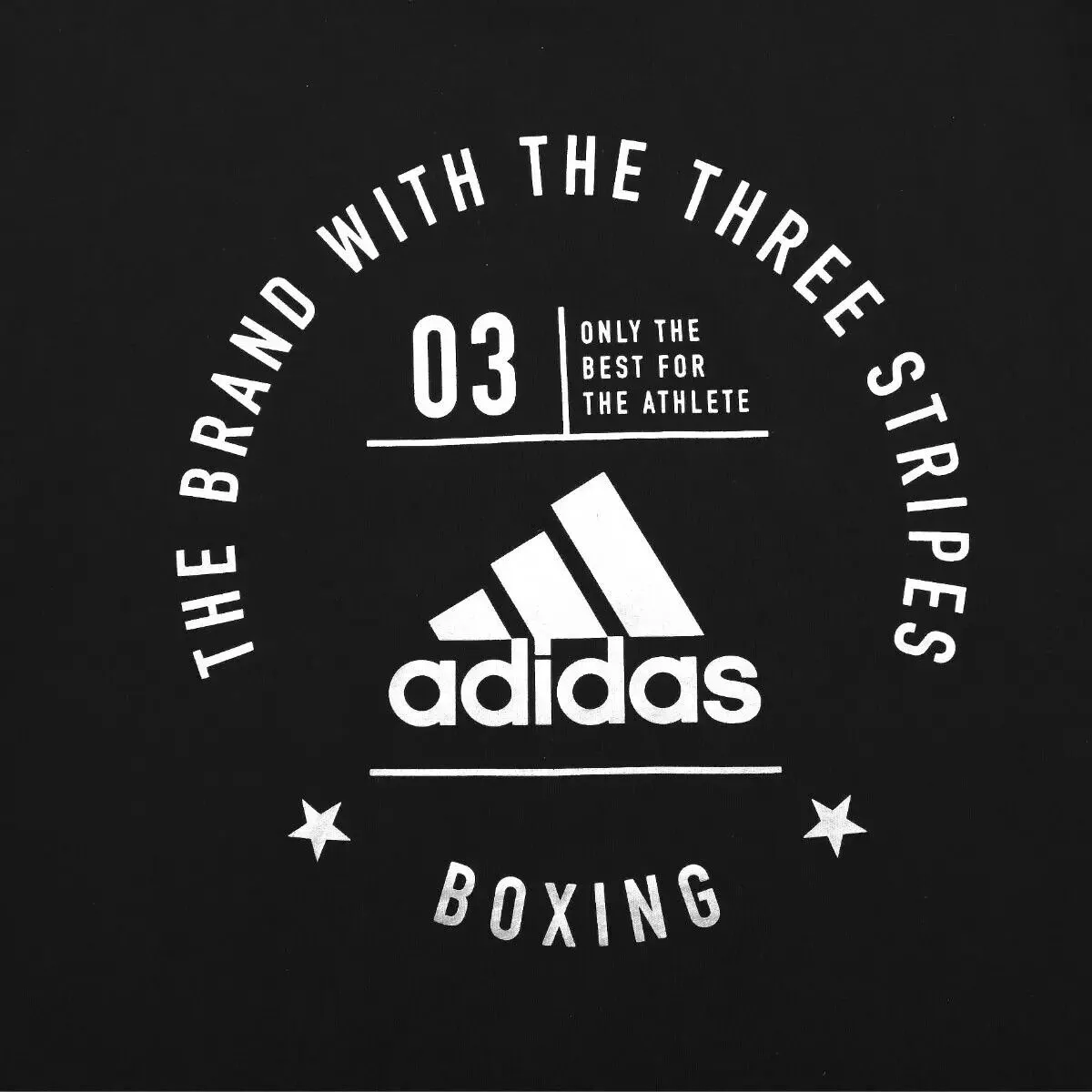 adidas Boxing Logo T-Shirt Black White 100% Cotton