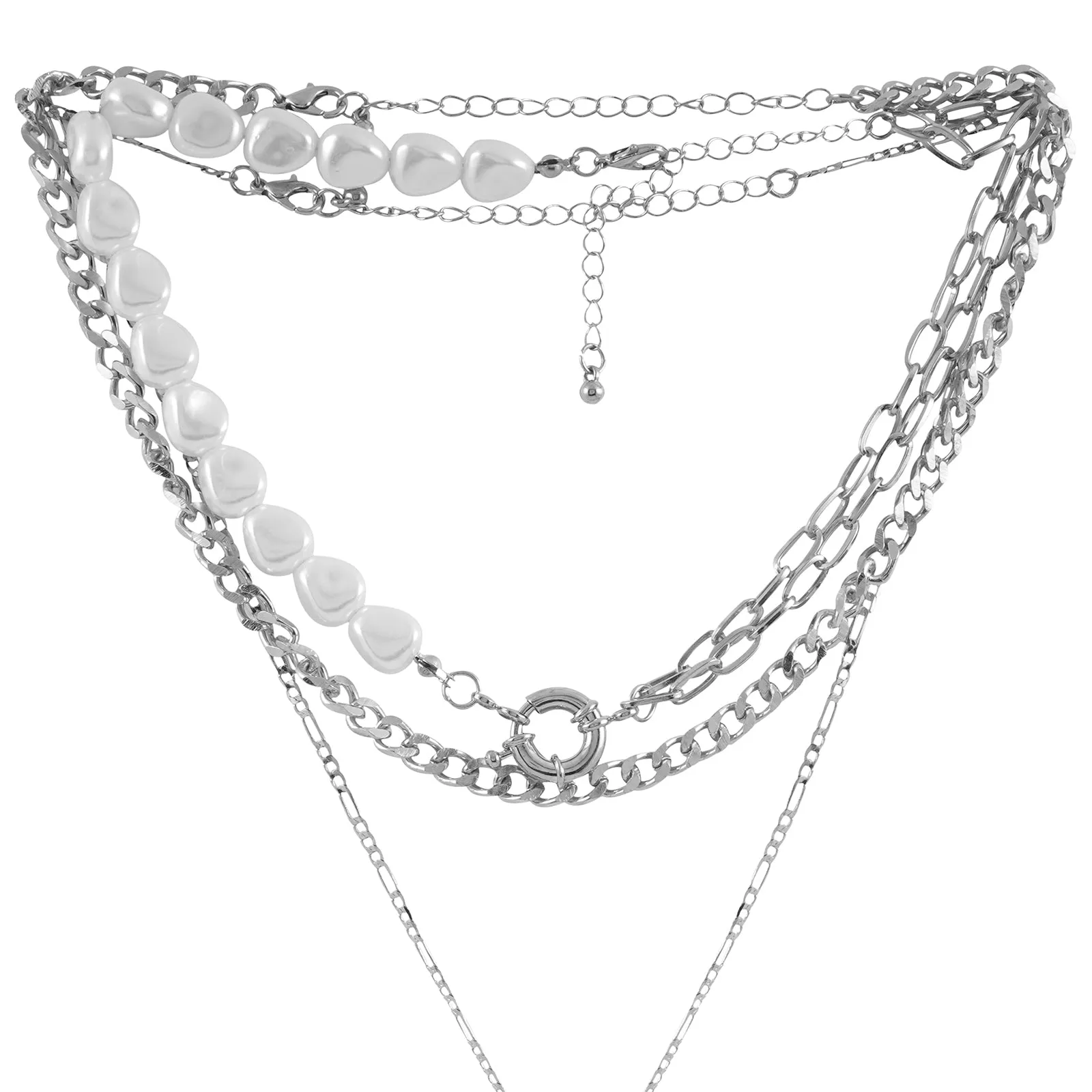 Aella Silver Necklace Set