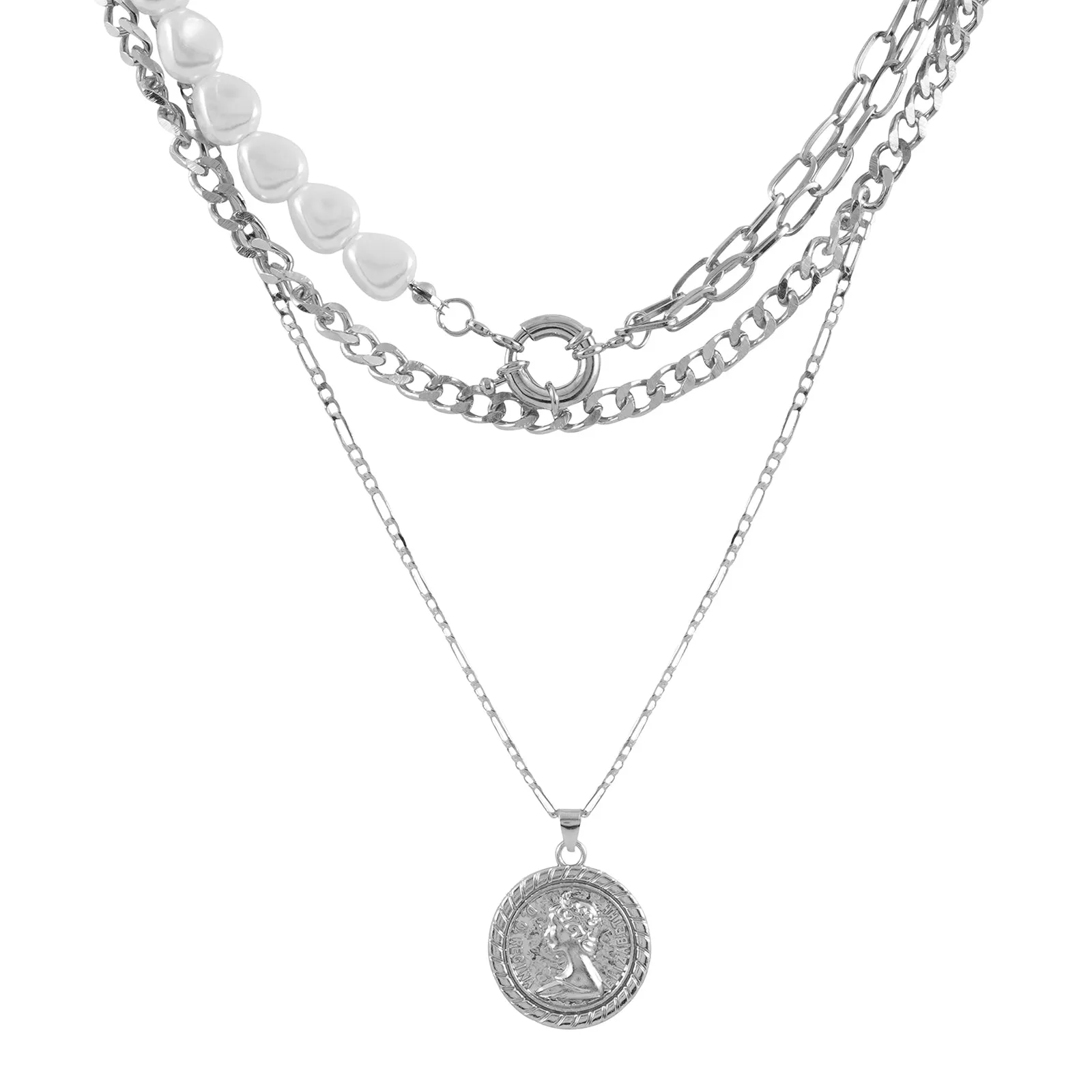 Aella Silver Necklace Set