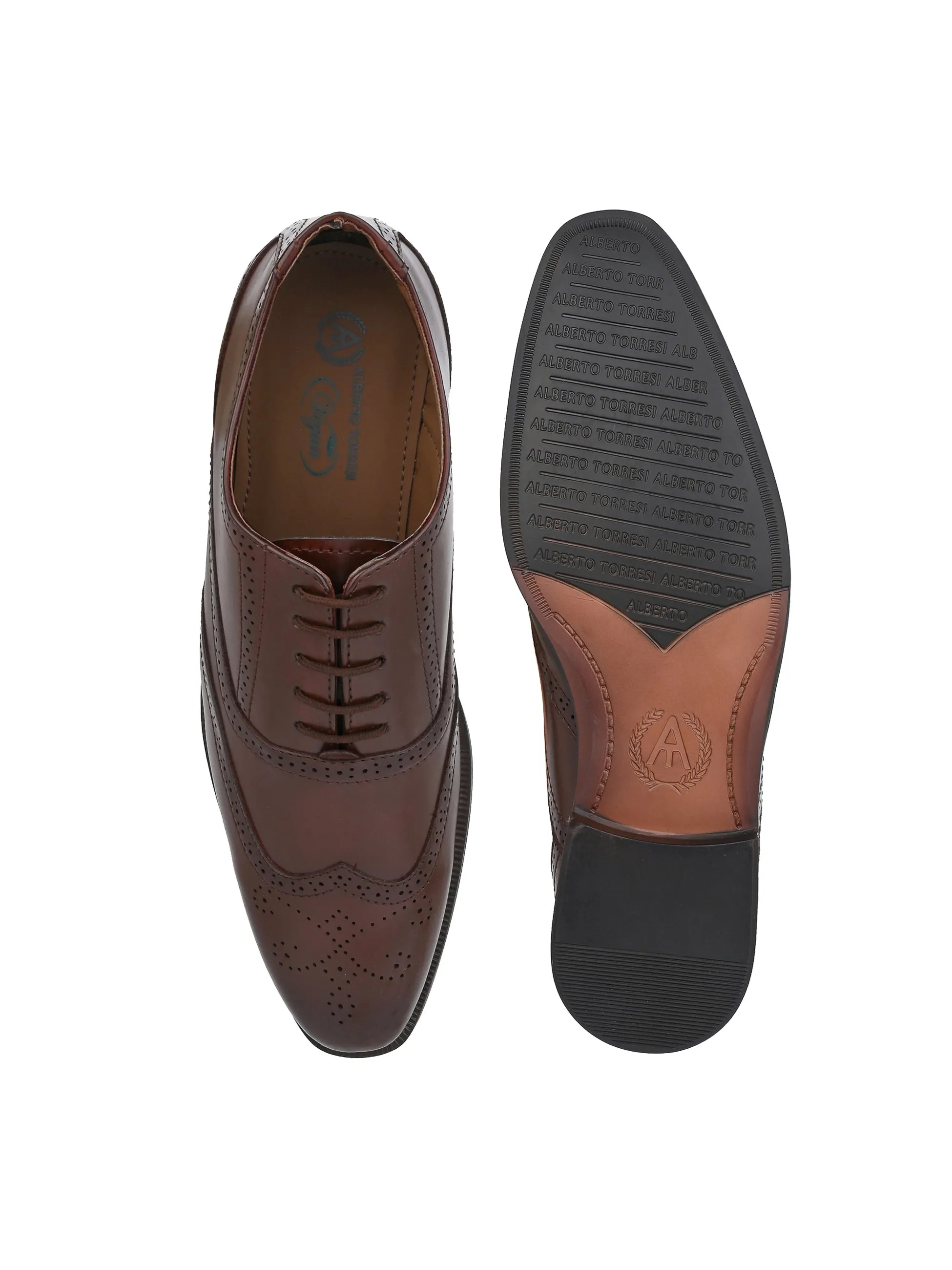 Alberto Torresi Brown formal Brogue Shoes