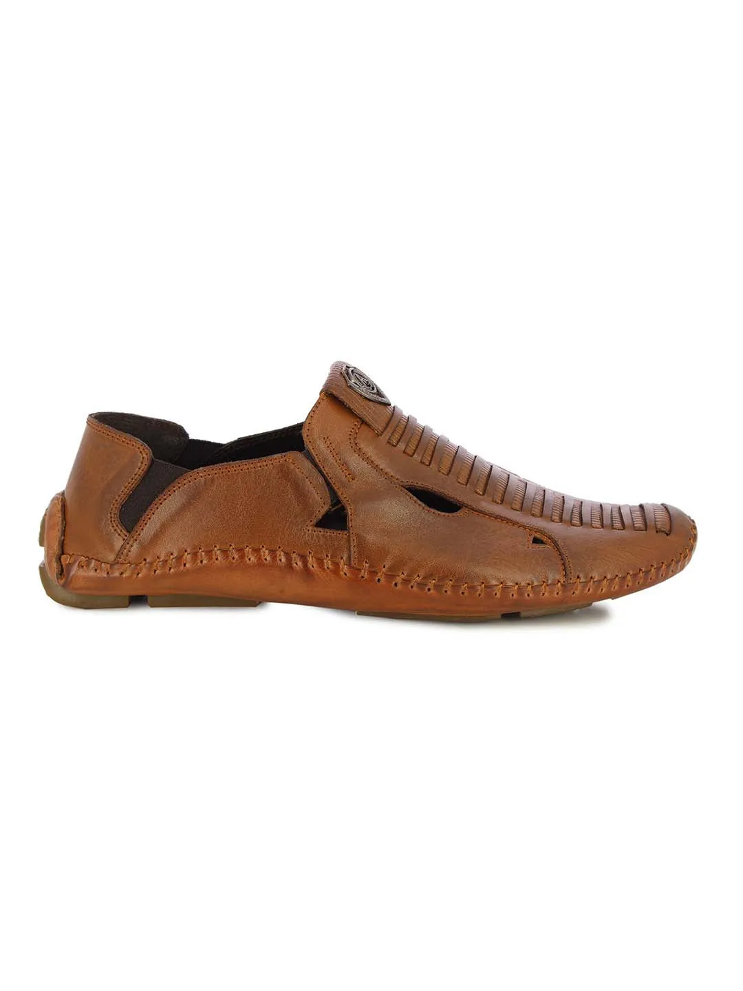 Alberto Torresi Mens Tan Adam Sandals