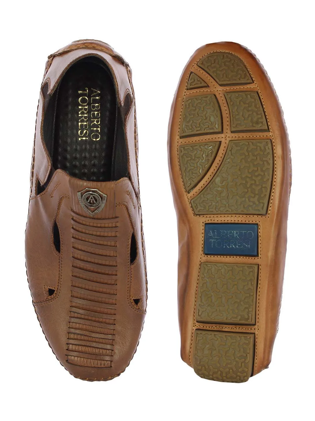 Alberto Torresi Mens Tan Adam Sandals