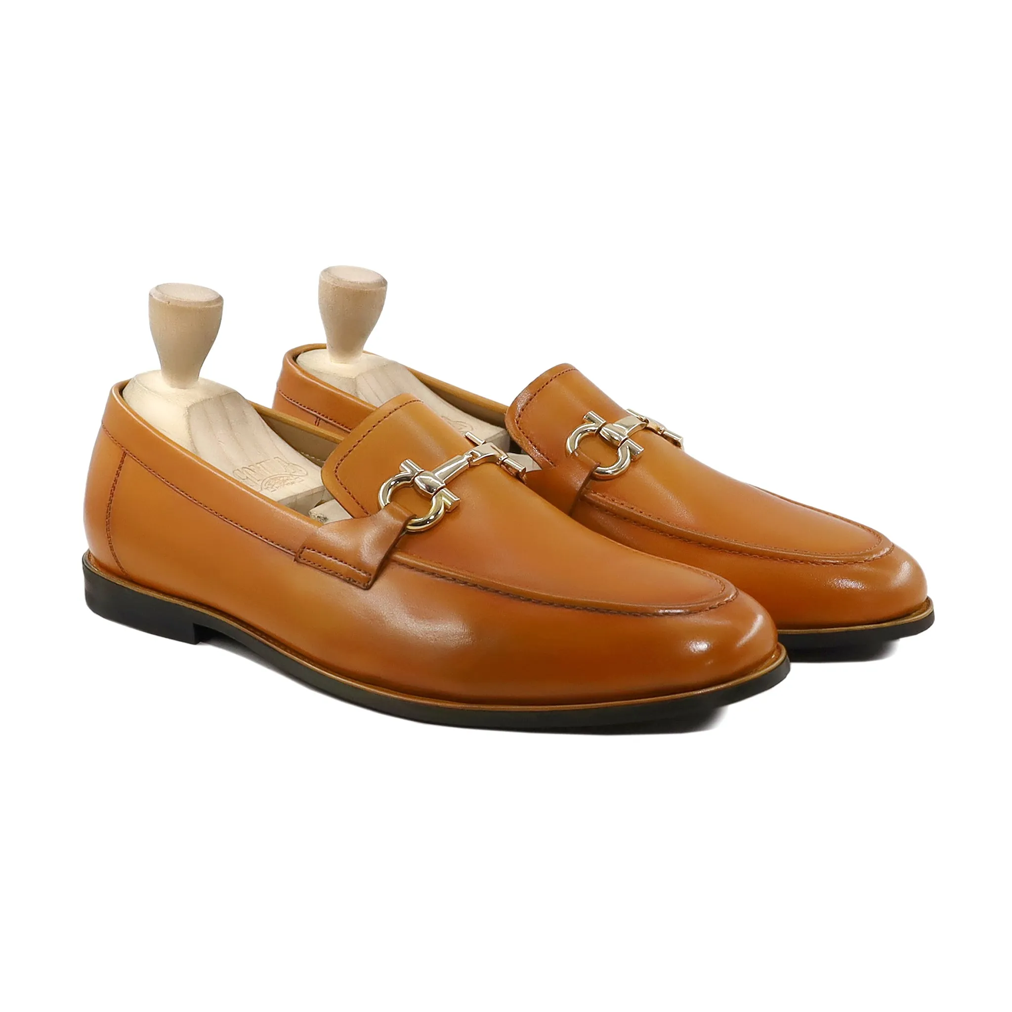 Angela - Men's Tan Calf Leather Loafer