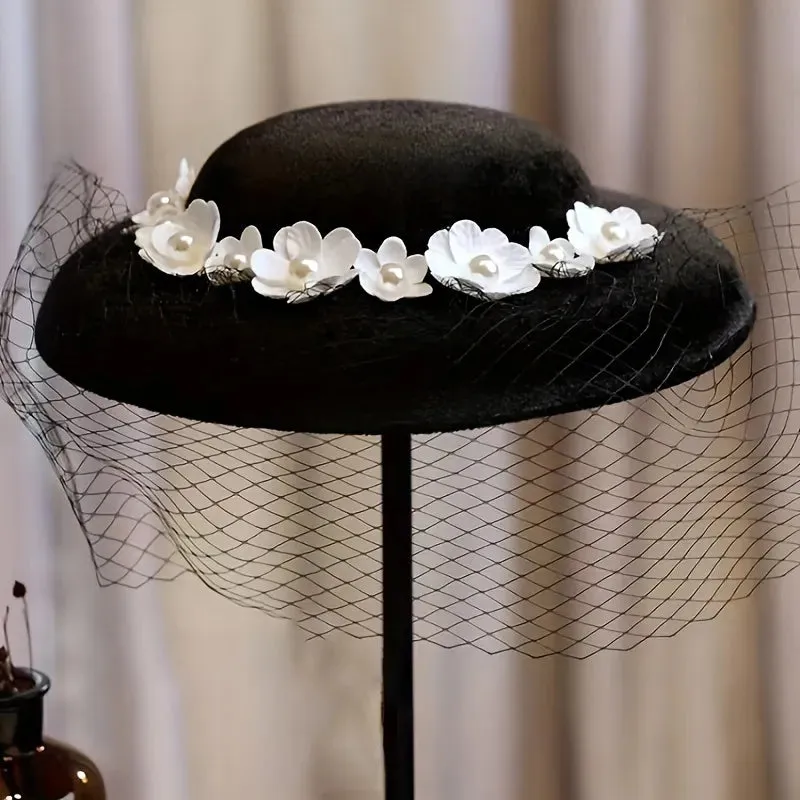 Années 40 Chapeau Camélia Glamour