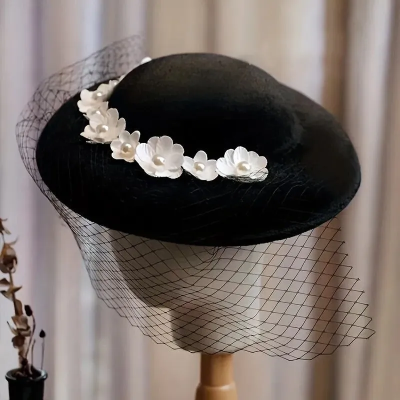 Années 40 Chapeau Camélia Glamour