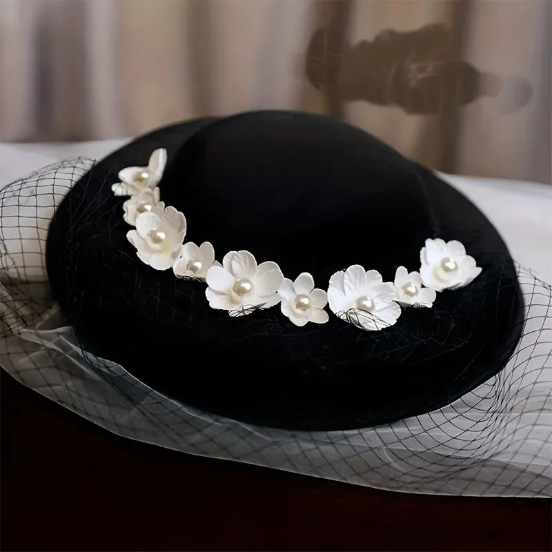 Années 40 Chapeau Camélia Glamour