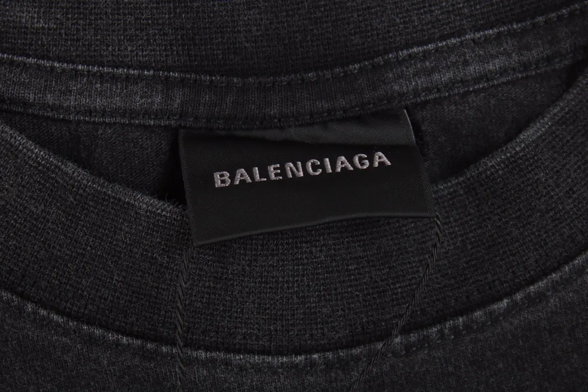 Balenciaga T-shirt with Washed Effect