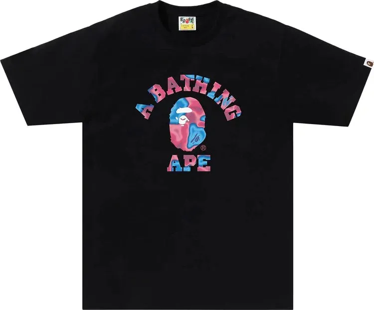 Bape Liquid Camo College Tee 'Black Pink'