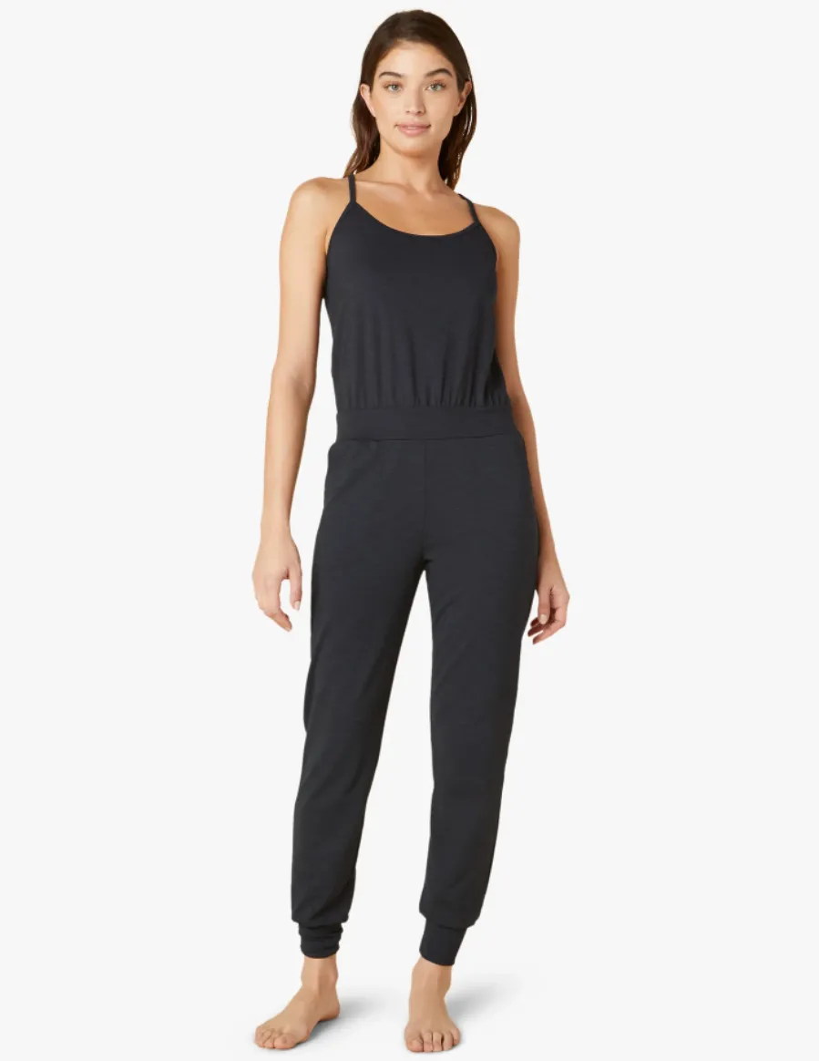 Beyond Yoga Heather Rib Lounge Around Jumpsuit