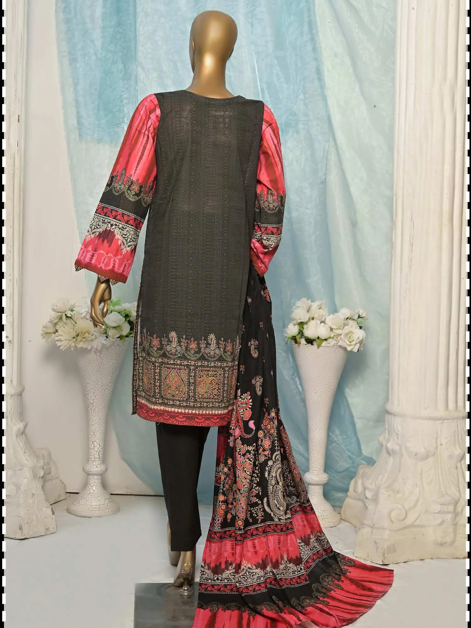 Bin Saeed Khaddar Black 3-Piece Suit