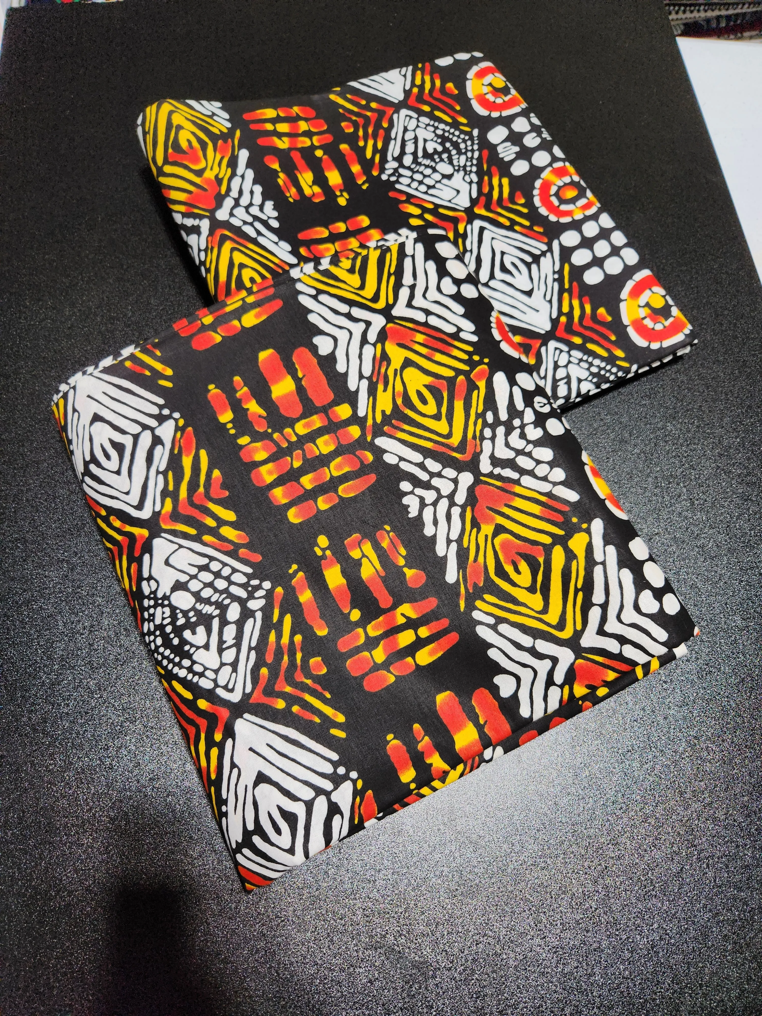 Black and Yellow Tribal Ankara Print Fabric