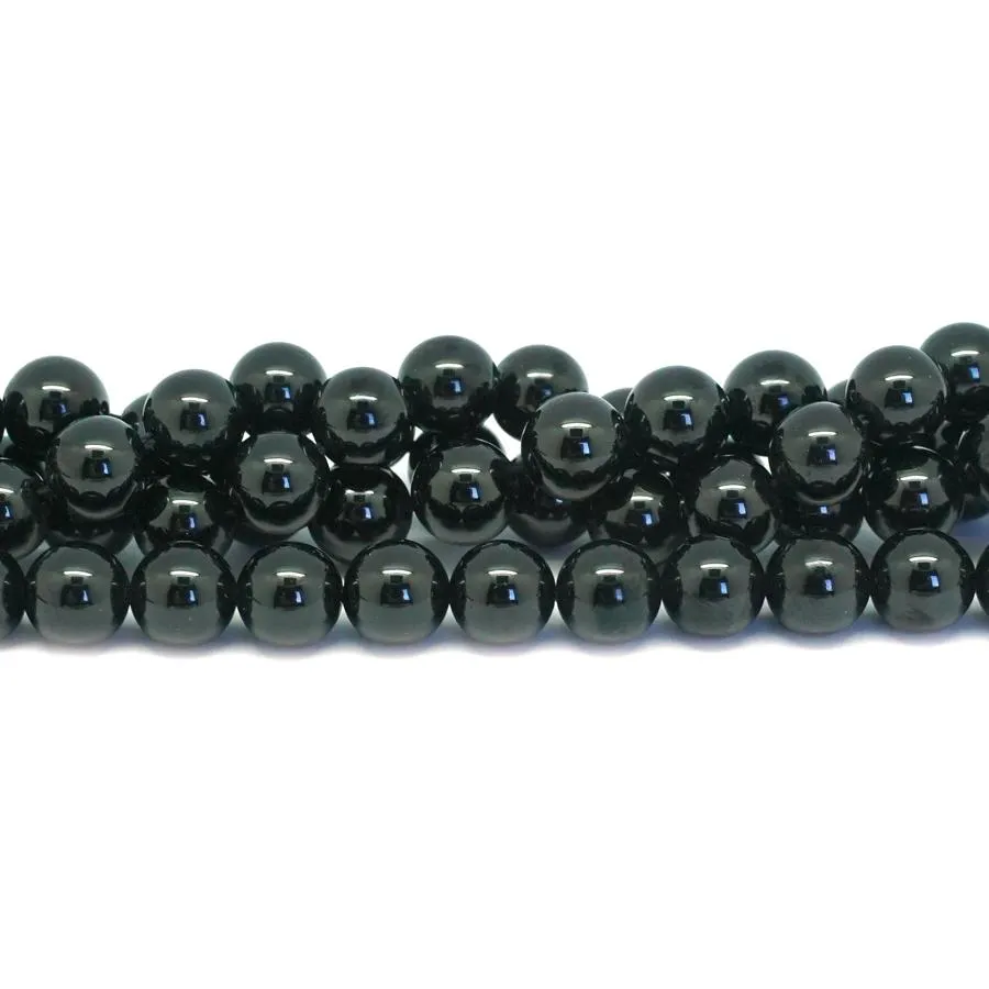 Black Spinel 8mm Round - 15-16 Inch