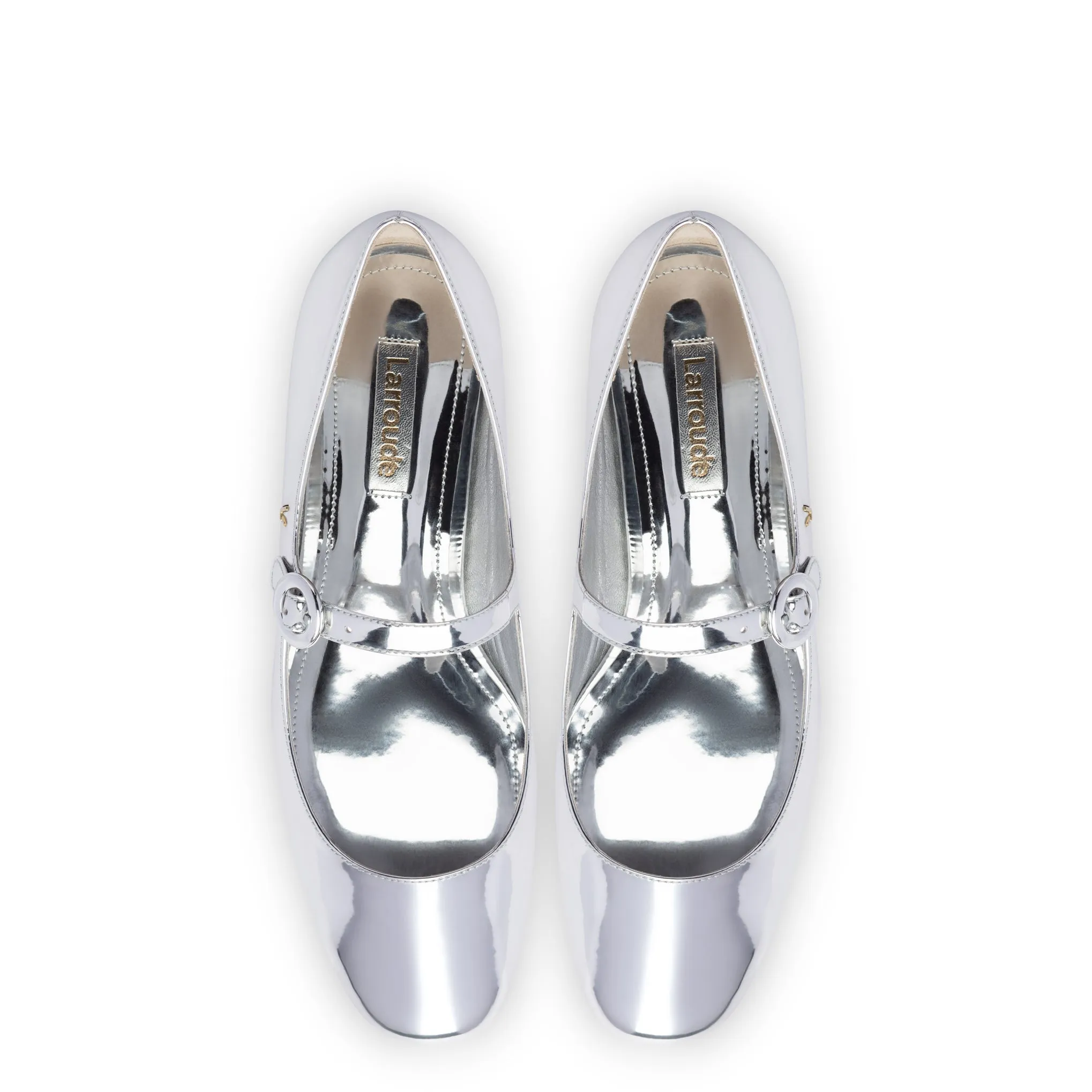 Blair Ballet Flat In Silver Specchio