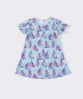 Blue sailboat dress