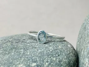 Blue Topaz 925 Silver Statement Ring,Minimalist Jewelry,December Birthstone,Gift for Her