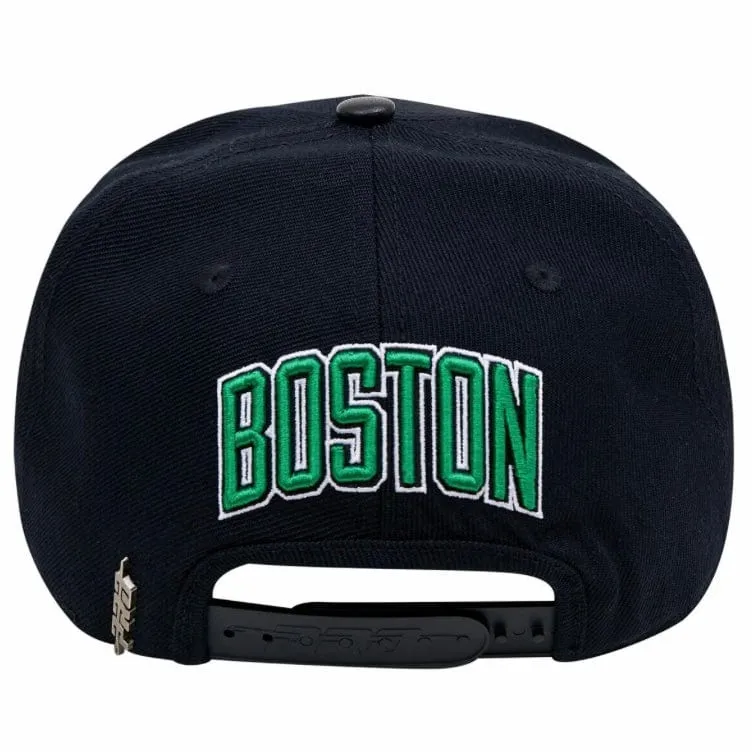 Boston Celtics Logo Snapback Hat (Black)