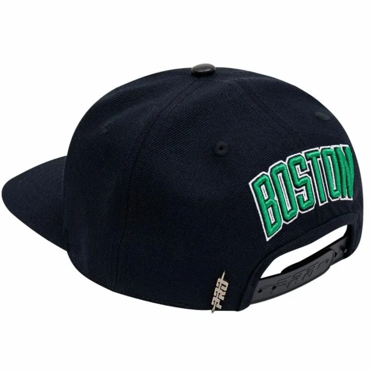 Boston Celtics Logo Snapback Hat (Black)