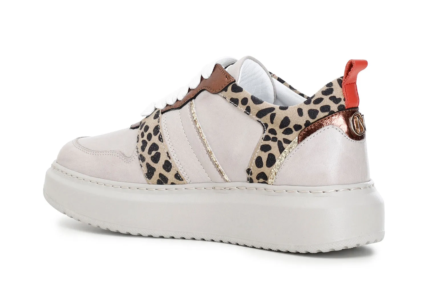 CafèNoir donna sneakers animalier e pelle