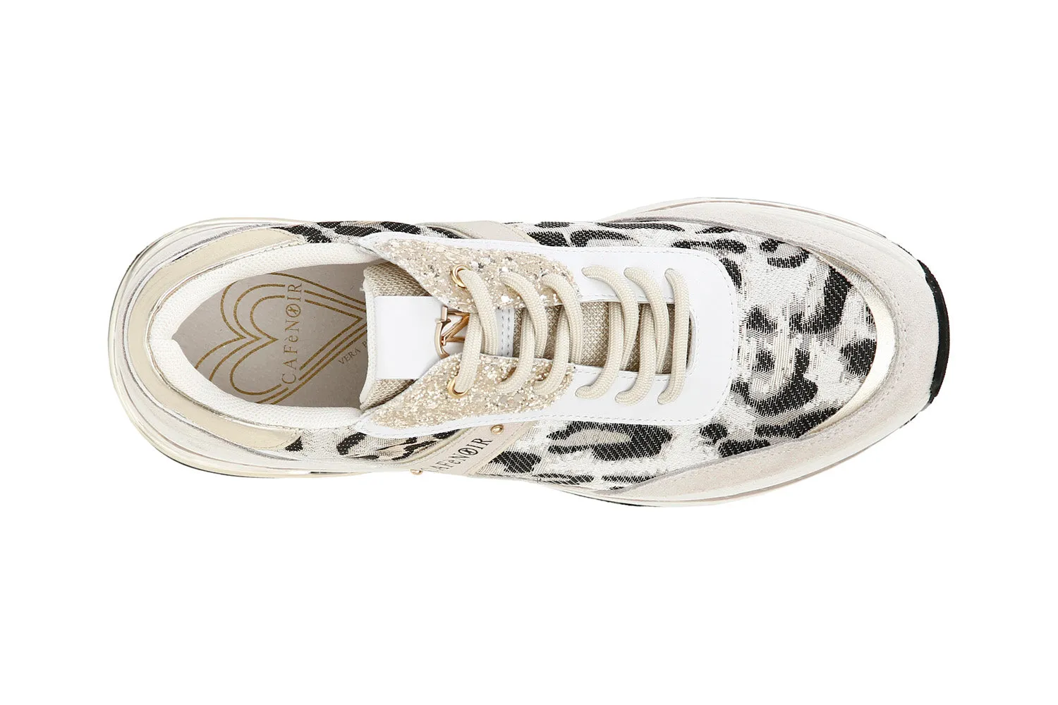 CafèNoir sneakers zeppa tomaia animalier