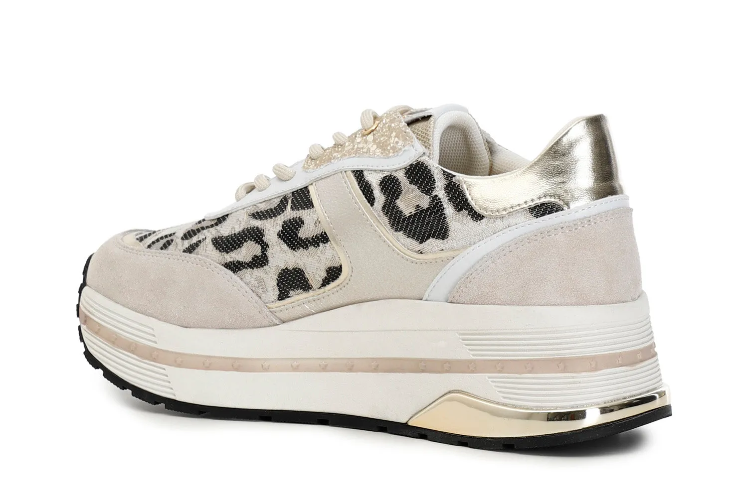 CafèNoir sneakers zeppa tomaia animalier