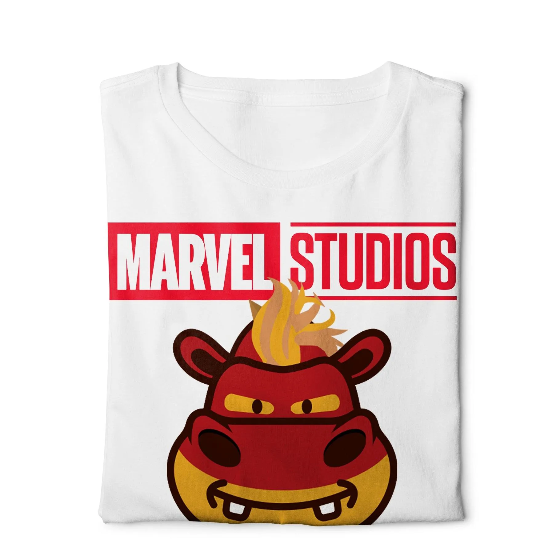 Captain Marvel X A Ravin Hippo - Digital Graphics Basic T-shirt White