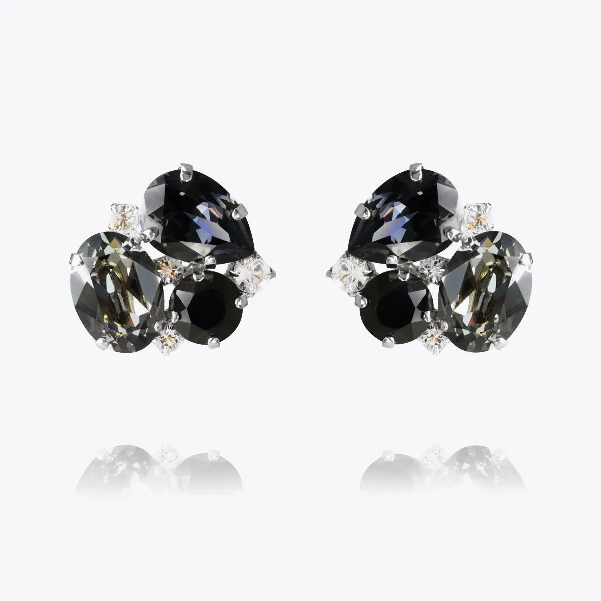 Carolina Earrings / Black Diamond Combo