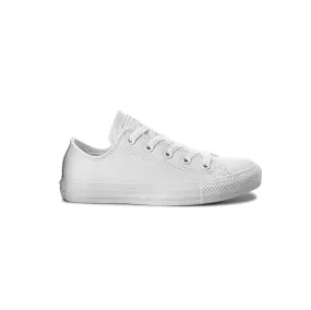 Converse Chuck Taylor Monochrome Bianca Pelle Bassa