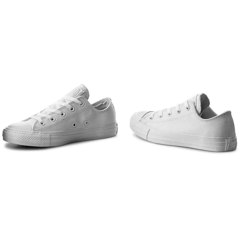 Converse Chuck Taylor Monochrome Bianca Pelle Bassa