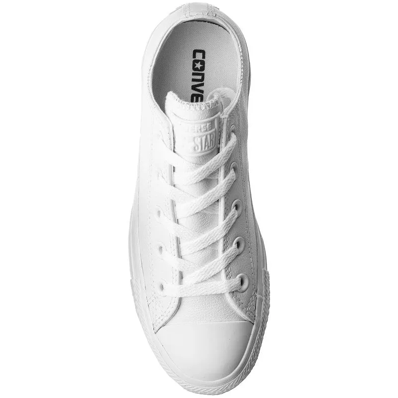 Converse Chuck Taylor Monochrome Bianca Pelle Bassa