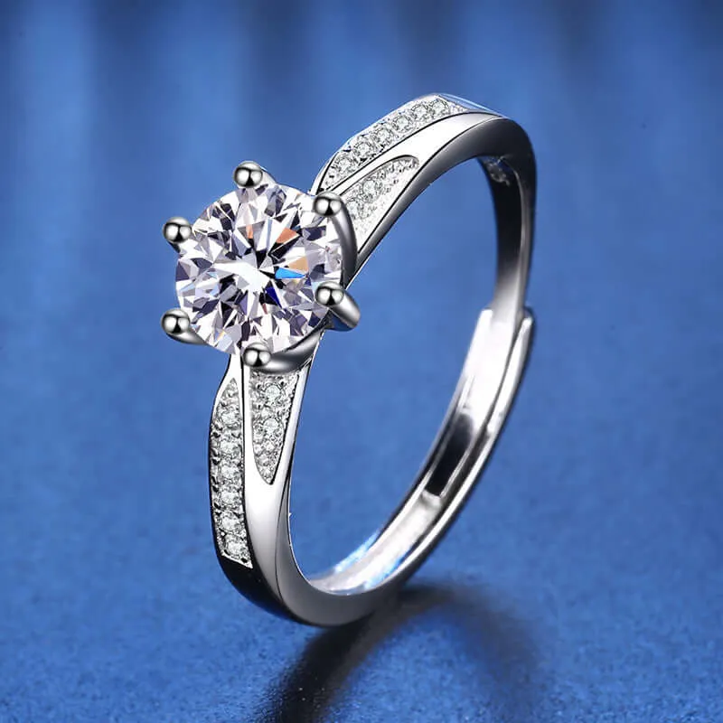 Couple's Stacked Moissanite Diamond Ring