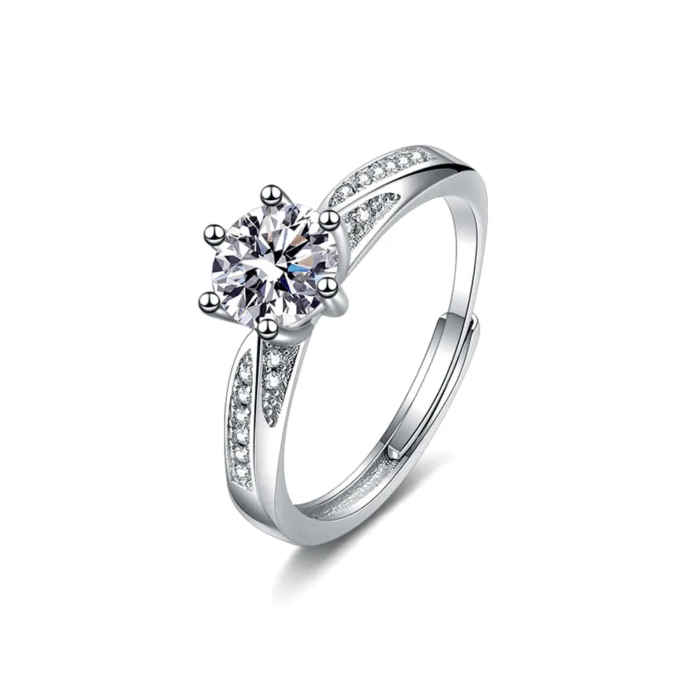 Couple's Stacked Moissanite Diamond Ring