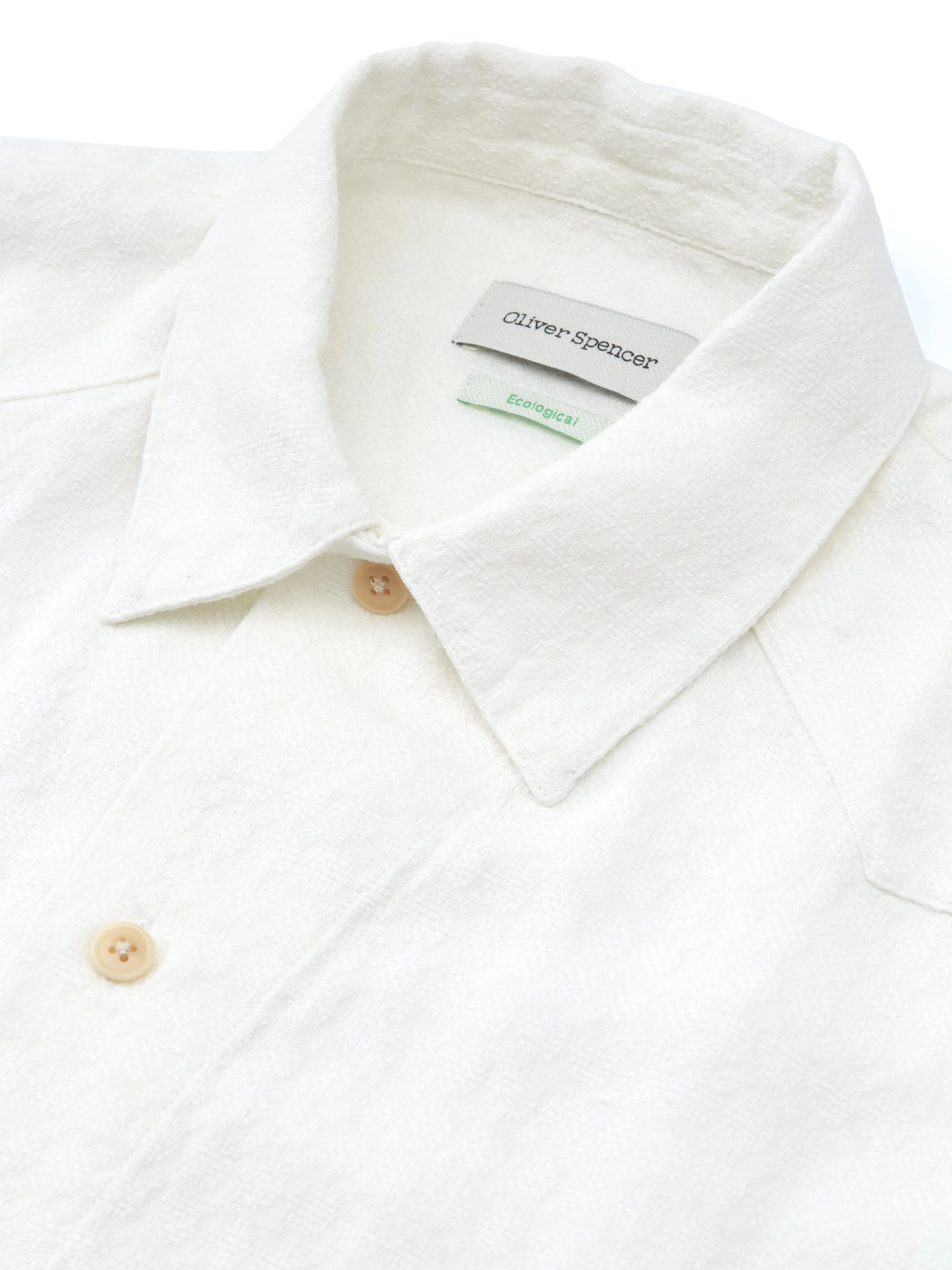 Cuban Short Sleeve Shirt Medley White