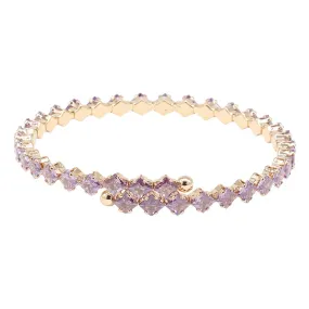 CZ Square Cluster Evening Bracelet