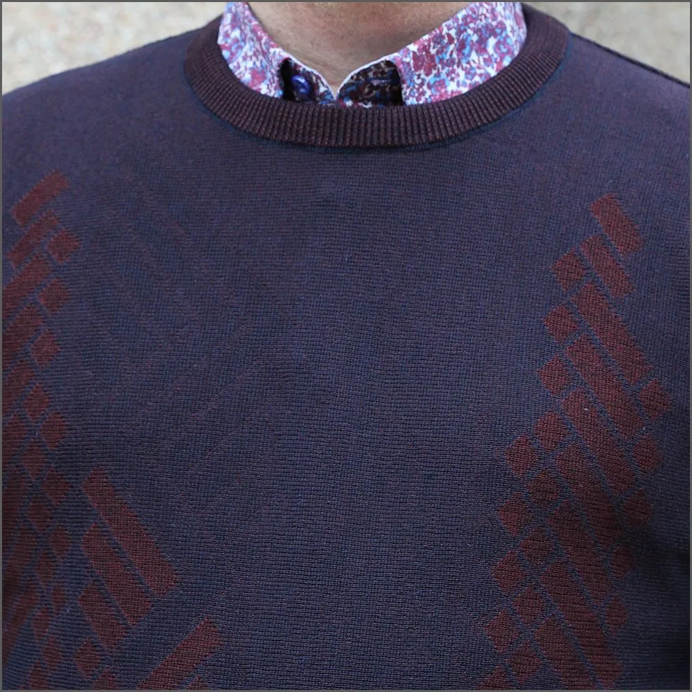 DG's Burgundy Pattern Crew Neck^