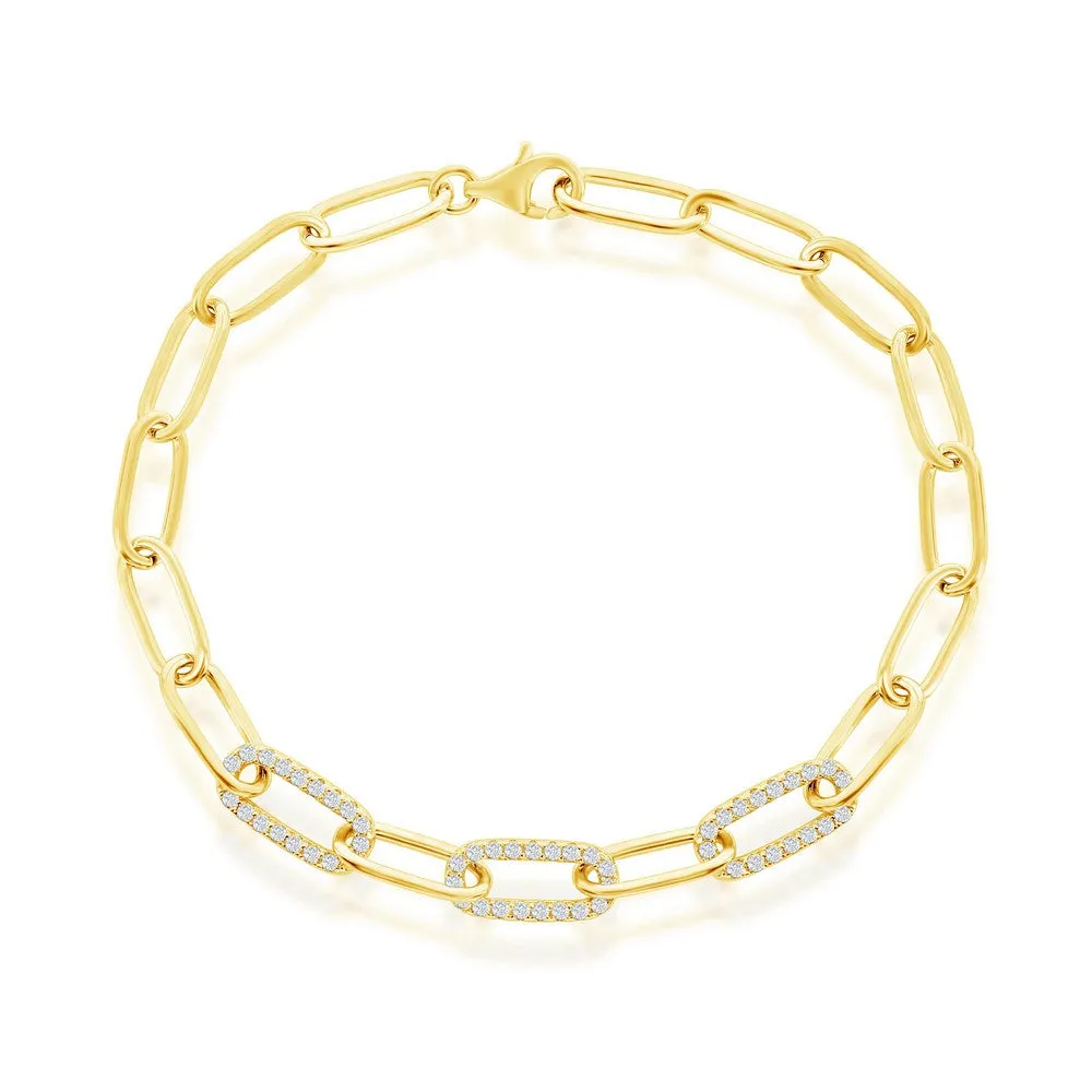 Fantasy Paperclip Bracelet - Gold Plated