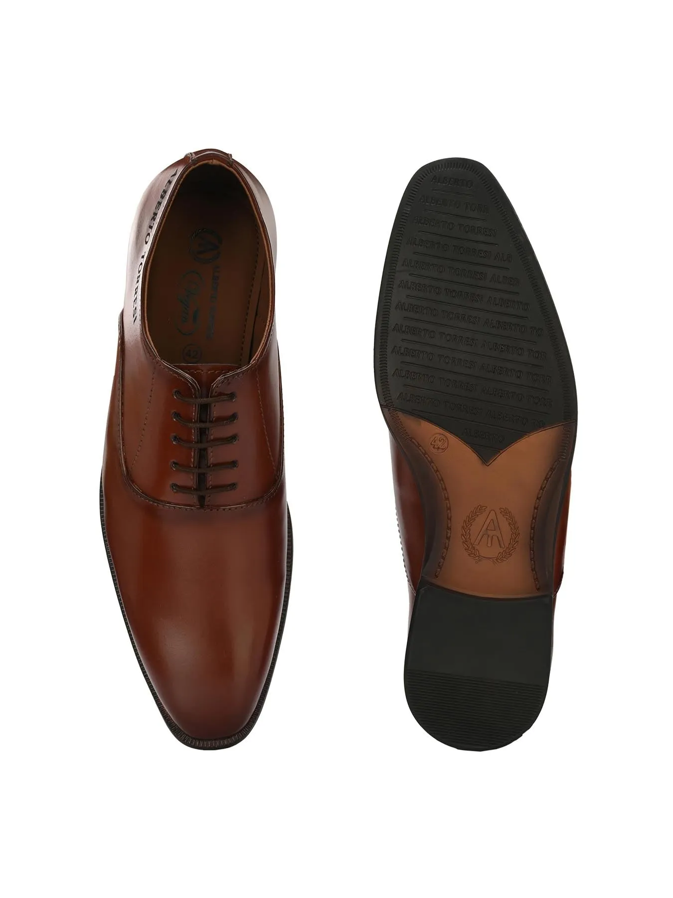 Formal/Suit Wear Brown Synthetic Lace Up With Minimalistic Laser Branding On Edge For Men