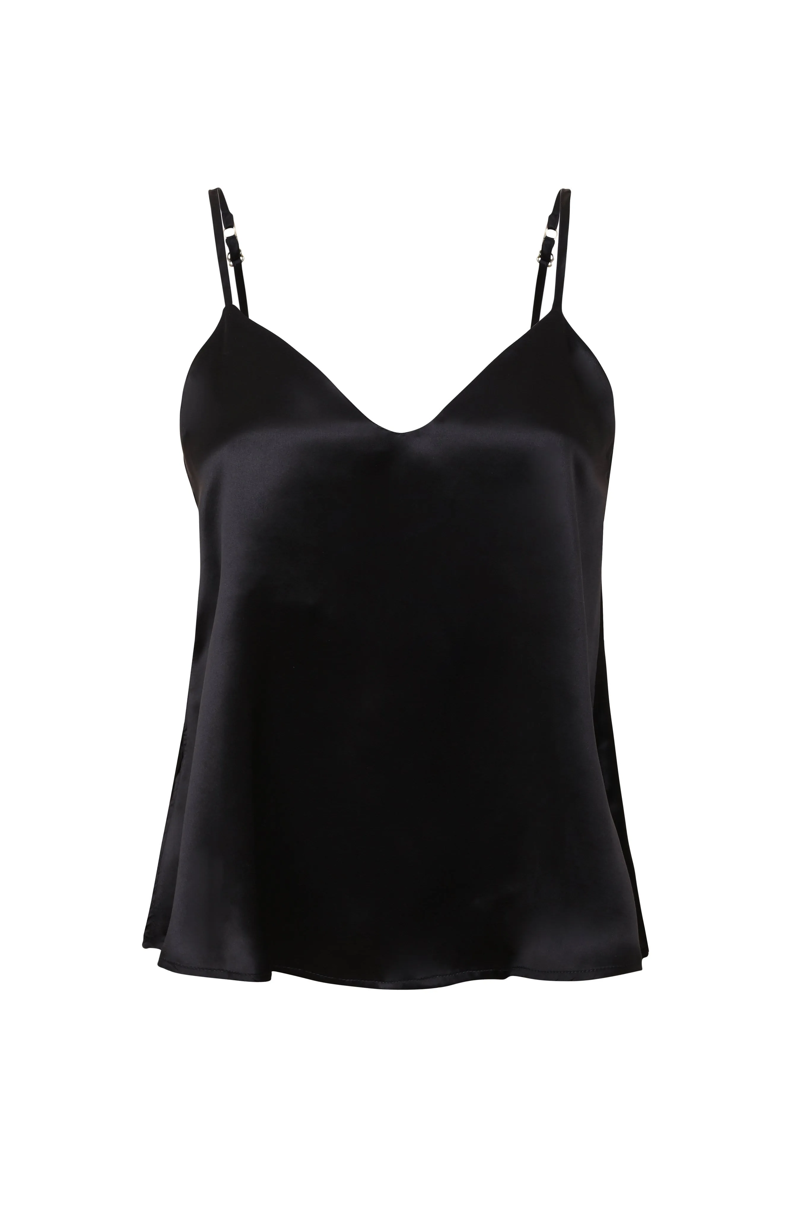 Francesca Black Silk Camisole