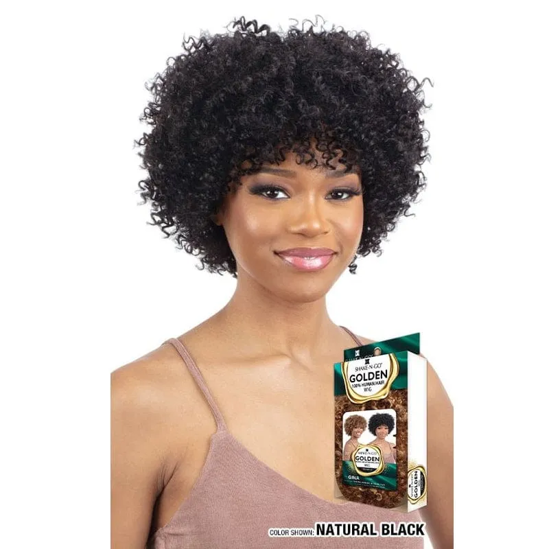 GINA | Shake N Go Golden 100% Human Hair Wig