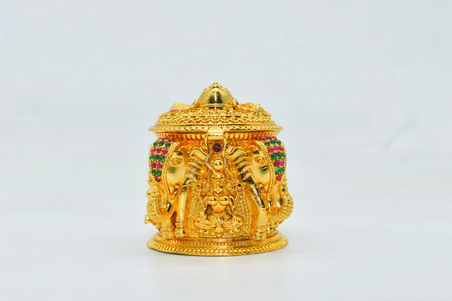 Gold Plated Kumkum Sindoor Box