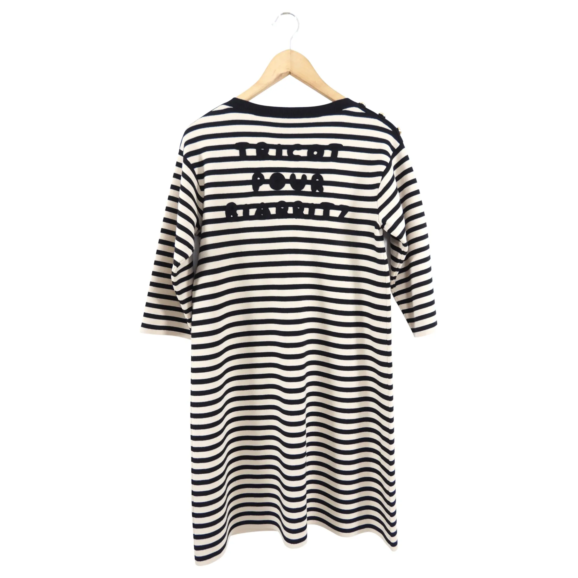 Gucci Black and Ivory Striped Tricot Pour Biarritz Dress - M / L (8/10)